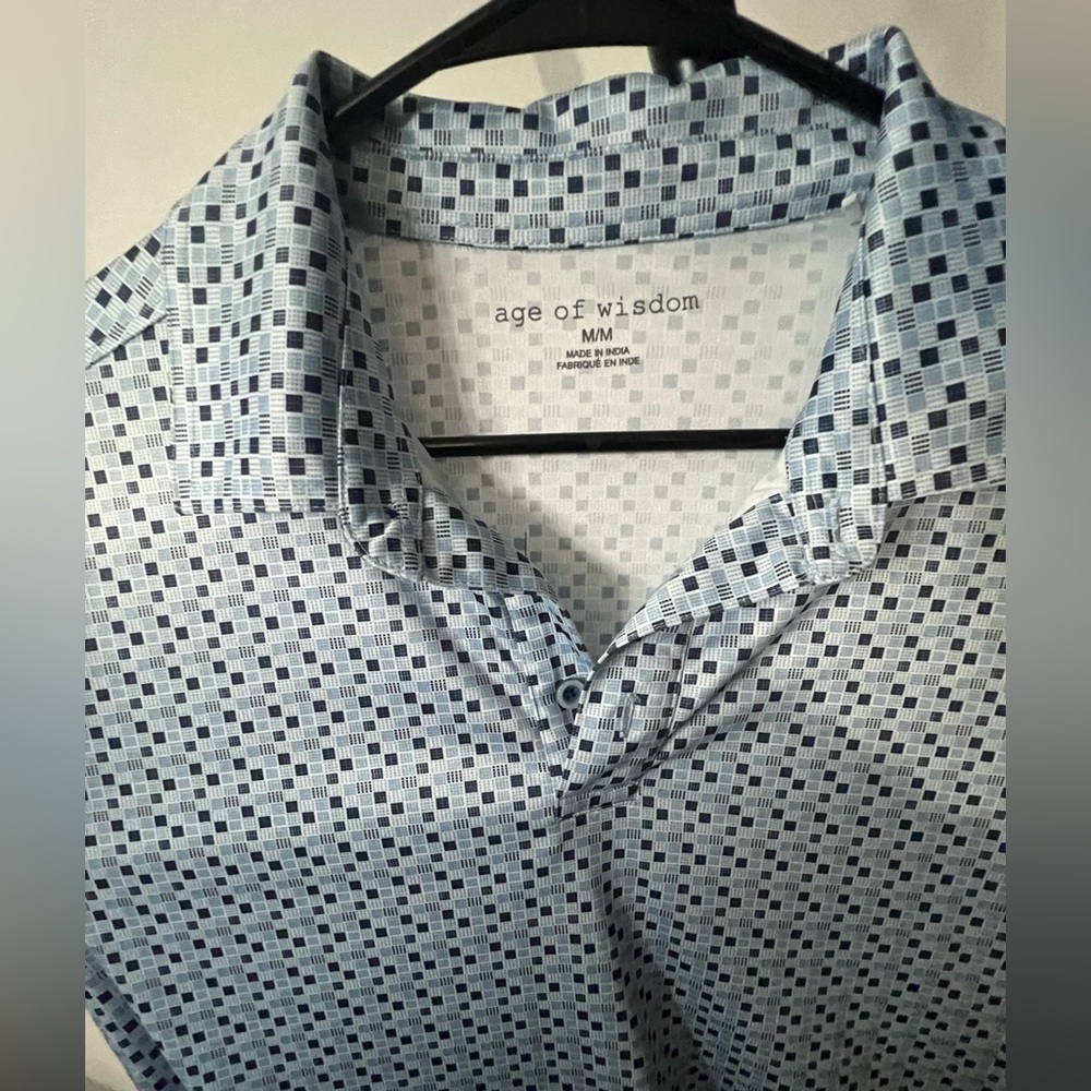 Light Blue patterned Polo - Picture 2 of 4